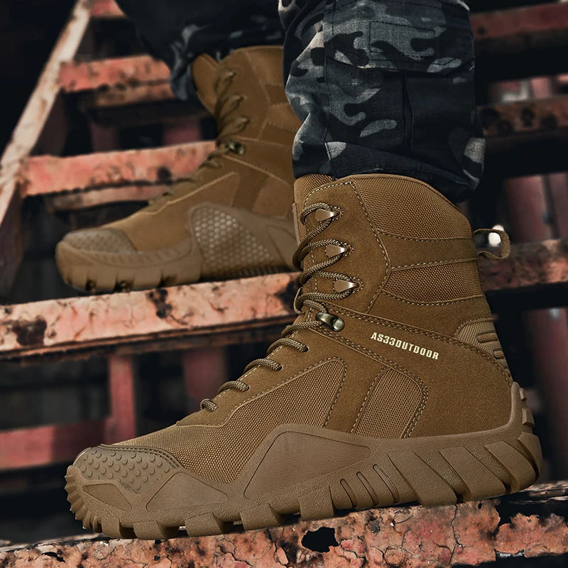 Men Tactical Boots Casual Plus Military Waterproof Lace Up Climbing Shoes Brand Size Safety Army Boot Ankle Outdoor Hiking Shoes
