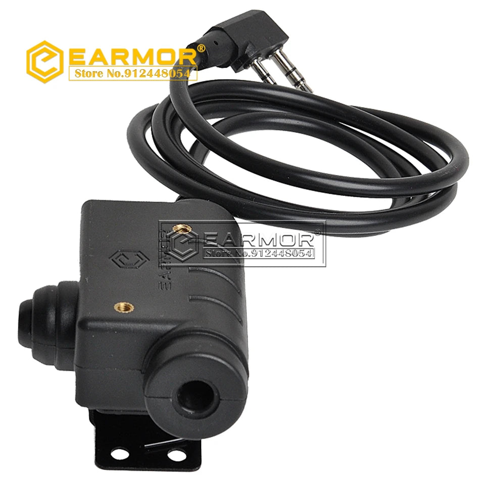 EARMOR PTT Adapter M51 Tactical Headset PTT Kenwood & AUX Radio Interface