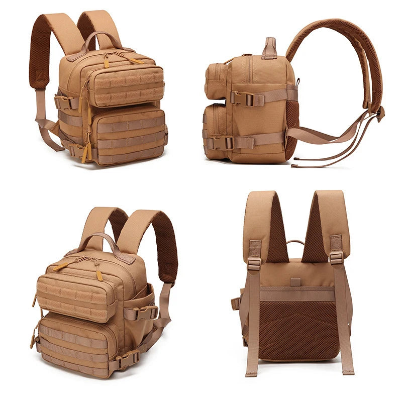 9L Sport Backpack MOLLE 3 Day Bug Out Bag Mini Outdoor Pack for Women Men EDC Camping Hiking Rucksack