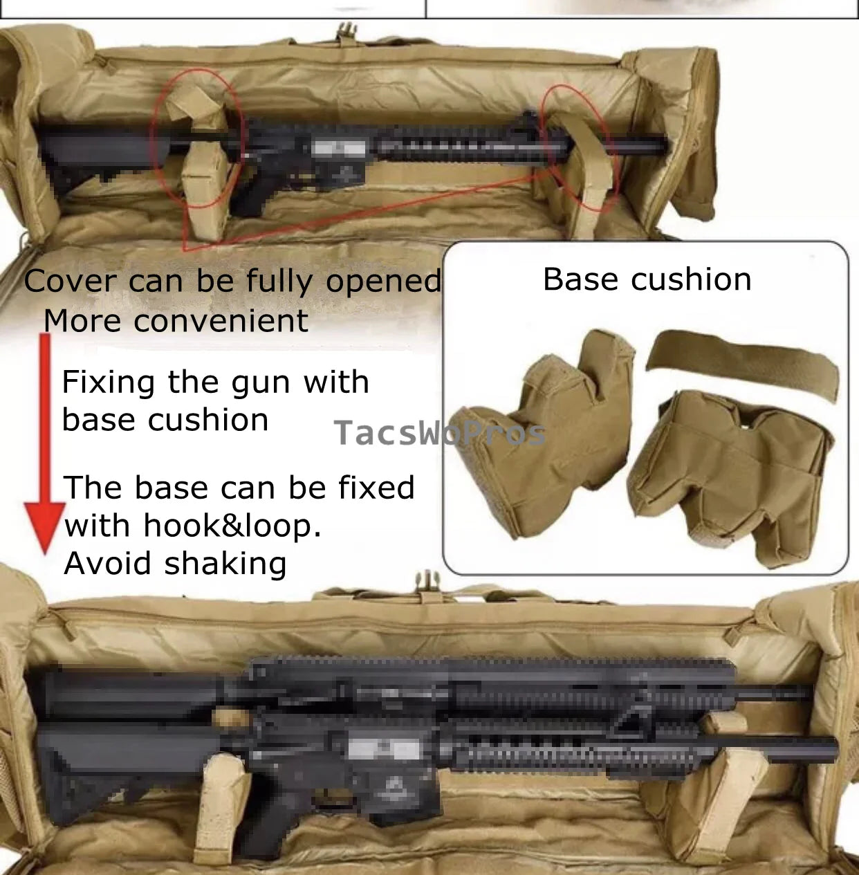 M249 Tactical Hunting Gun Bag Heavy Duty Gun Carry Bag Durable Nylon Paintball Airsoft Dual Rifle Case with Shoulder Strap