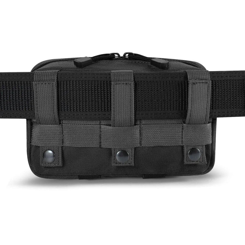 Tactical Molle Admin Pouch Utility Laser Cut EDC Tool Pouch Bag Horizontal Modular Pouches Include US Flag Patch and Keychain