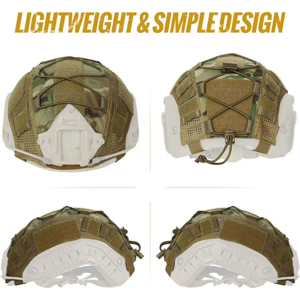 BOOIU Tactical Helmet Cover Outdoor Hunting Stretch Cord Helmet Cover Camouflage Helmet Cover Accessory Without Helmet