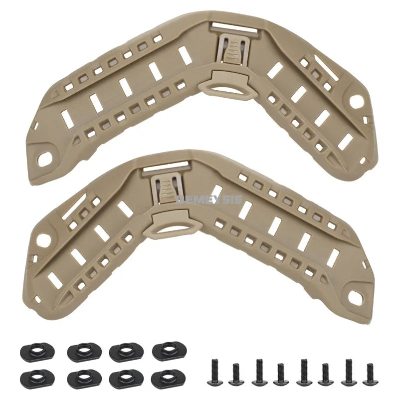 1 Pair Tactical Helmet Side Guide Rails Paintball CS Fast Helmet ARC Guide Rail Adapter Accessories for FAST SF HIGH CUT Helmets