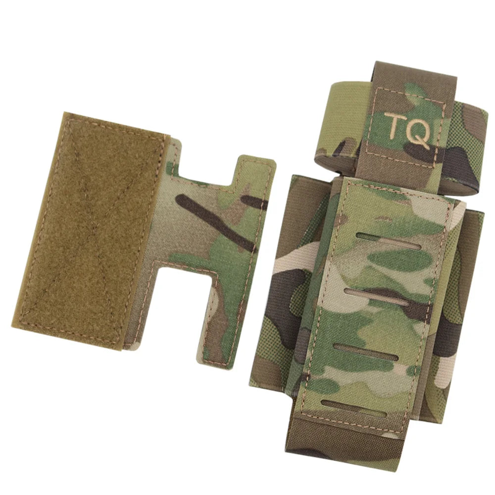 Tactical Tourniquet Pouch TQ Holder With Removable Hook Loop panel for MOLLE System Belt Airsoft Combat Hunting Vest