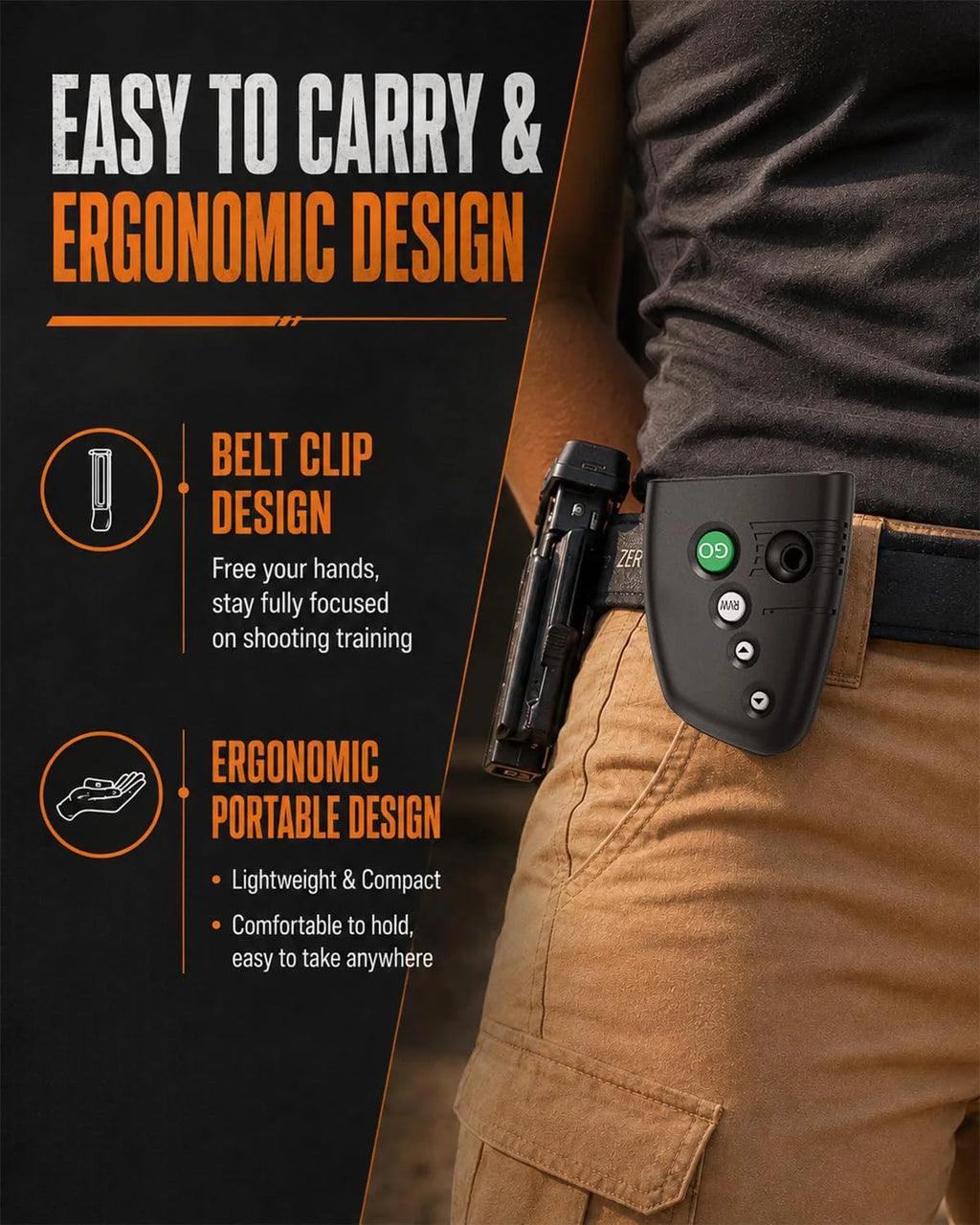 Shot Timers IPSC Competition Shooting Pro Timer - Steel Challenge Match Timer with LCD Display for Live Fire Training & Practice