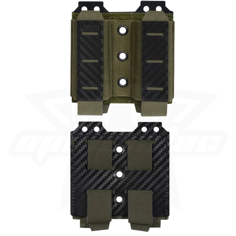 OPHIDIAN 9mm Double Magazine Pouch Carbon Fiber MOLLE Magazine Pouch Hunting Airsoft Gear