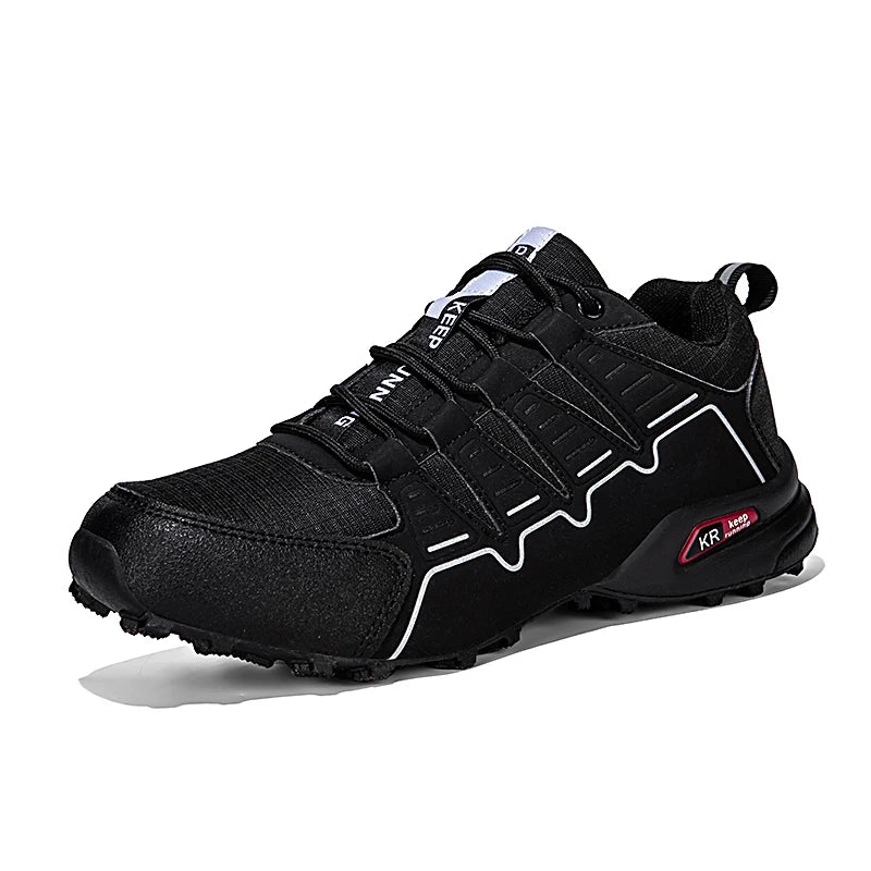 Men Waterproof Hiking Shoes PU Leather Outdoor Shoes Wear-Resistant Hiking Hunting Tactical Sports Shoes Size 39-47