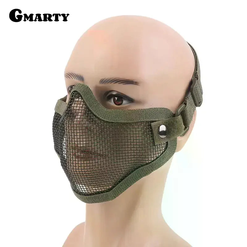 Airsoft Tactical Mask For Outdoor Hunting, Protective Mesh Mask, BB Gun Shooting Accessories