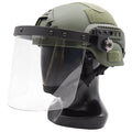 FAST/MICH Tactical Helmet - High-Strength Anti-Riot Clear Visor | Airsoft CS BB-Resistant Face Shield (Civilian Use)