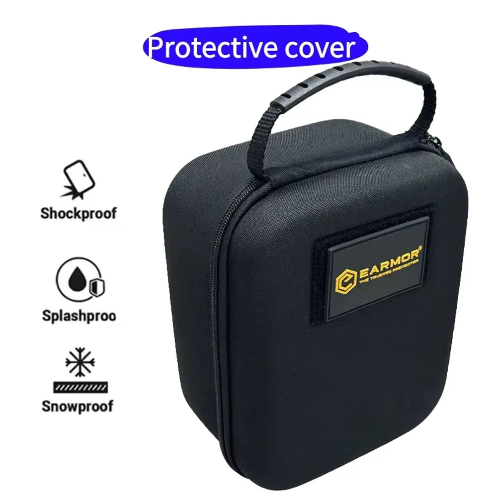 EARMOR S16A Tactical Headset,Shooting Glasses Organizer/Portable Hard-Shell Crush-Proof Waterproof Headset Case ,for M31 /M32