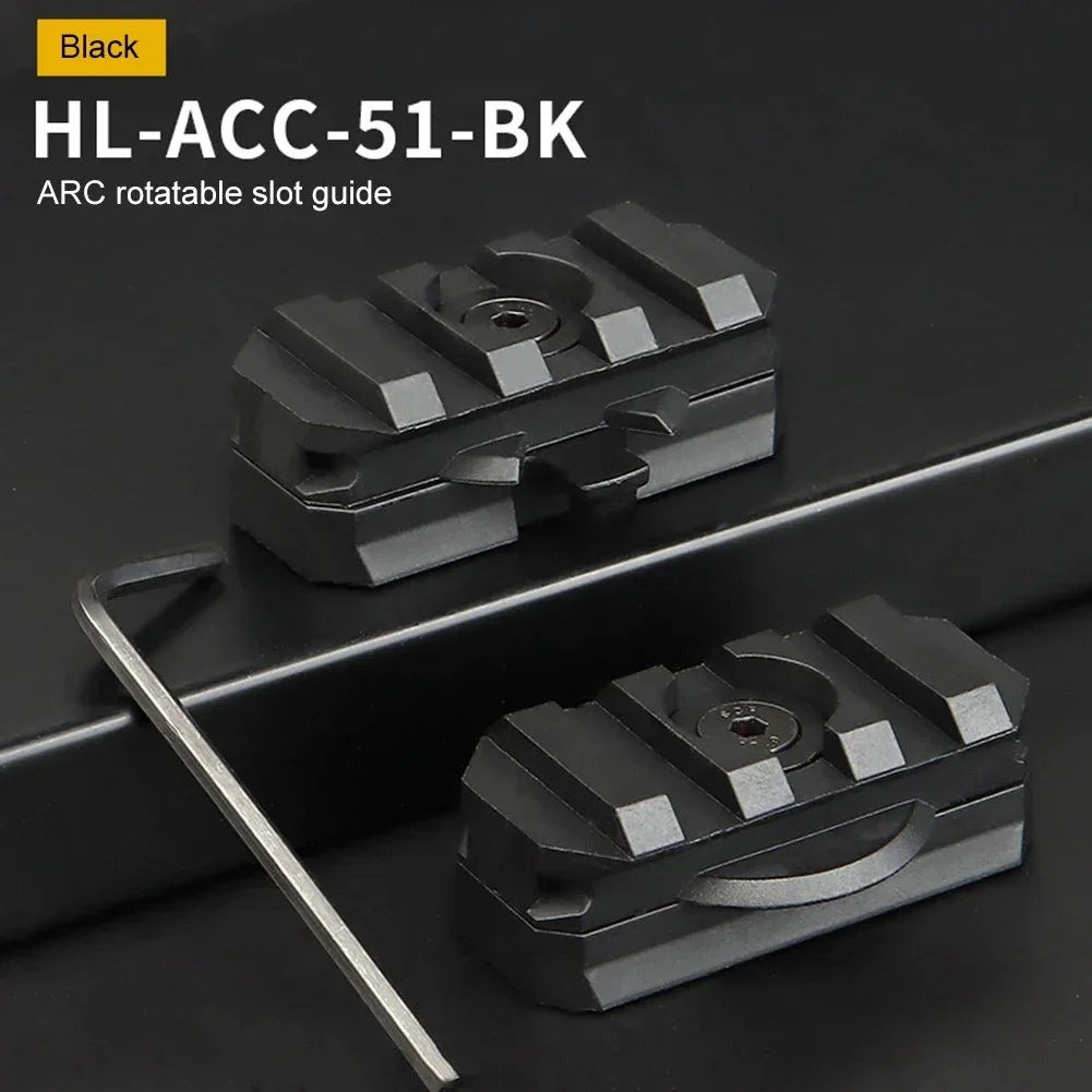 2pcs Tactical Helmet Side Rail Mount Adapter Outdoor 360 Degree Guide Rotation for Airsoft Fast Helmet Rail Hunting Accessories