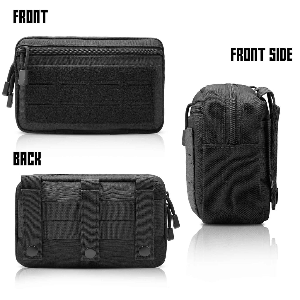 Tactical Molle Admin Pouch Utility Laser Cut EDC Tool Pouch Bag Horizontal Modular Pouches