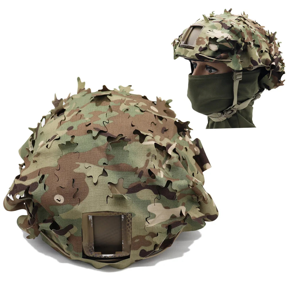 New Laser Cutting Fast Helmet Cover 3D Camo Cloth Cover Tactical Airsoft Hunting Helmet Accessories