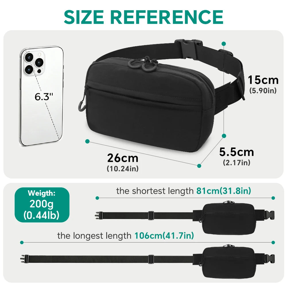 Concealed Carry Fanny Pack Tactical Belt Waist Bag with Universal Pistol Holster Handgun Pouch Sports Hiking Crossbody Sling Bag
