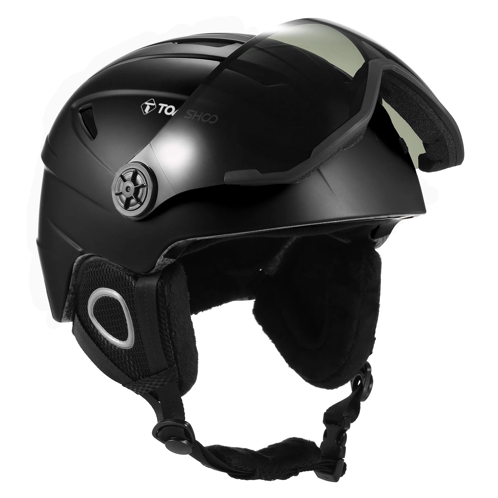 Tomshoo Ski Helmet Lightweight Snowboard Helmet with Removable Goggles Inner Lining and Ear Pads for Snowboarding and Biking