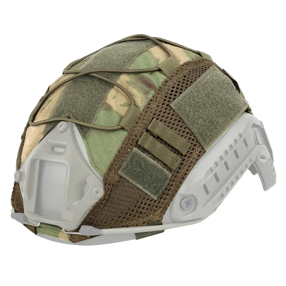 Tactical Helmet Cover Camouflage Helmet Headdress With Elastic Cord  For Airsoft Paintball OPS SF Fast Helmet Accessories