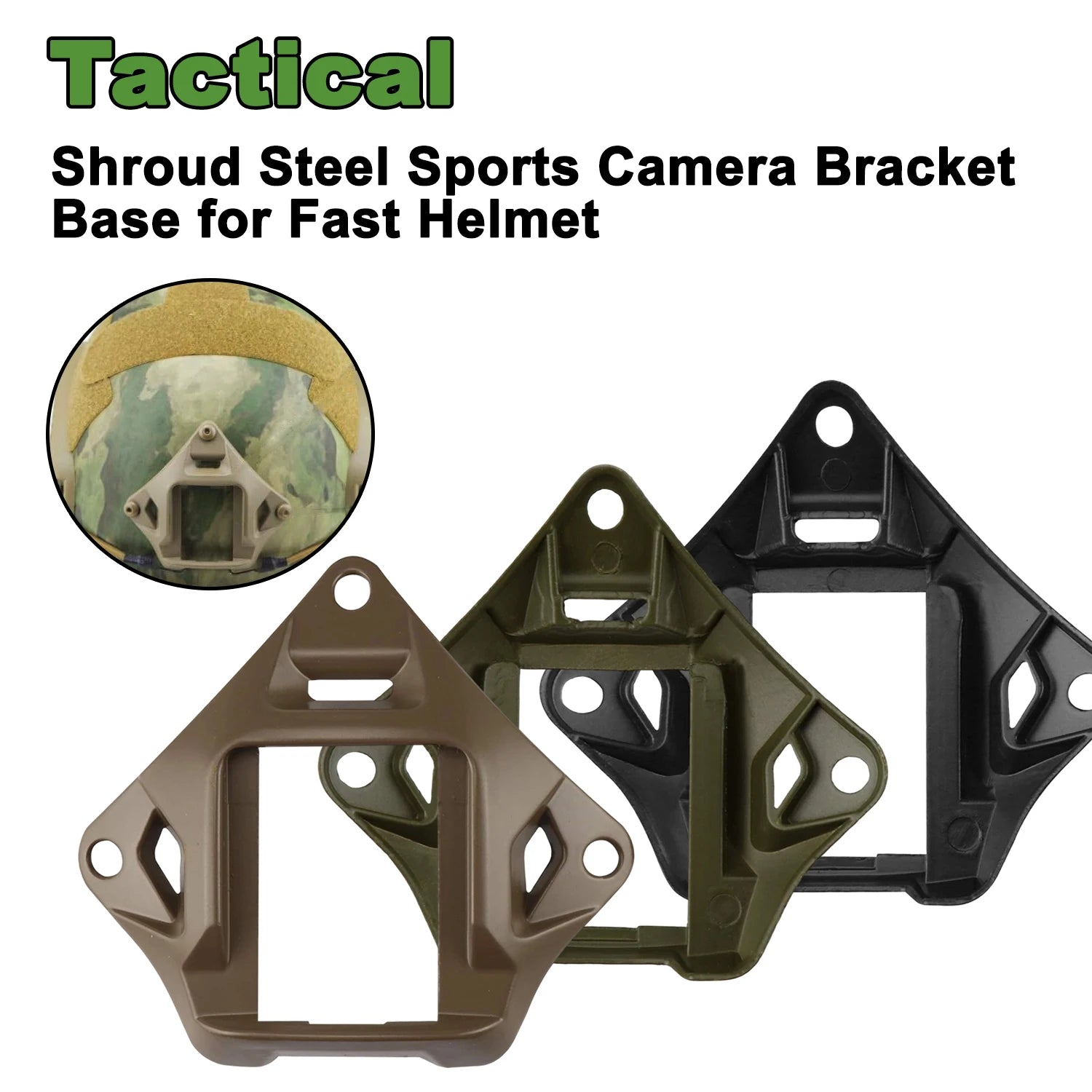 Tactical Helmet Accessories Sports Camera Bracket Base Mount Adapter Night Vision Aluminum Alloy Base Mount Fast Helmet Parts