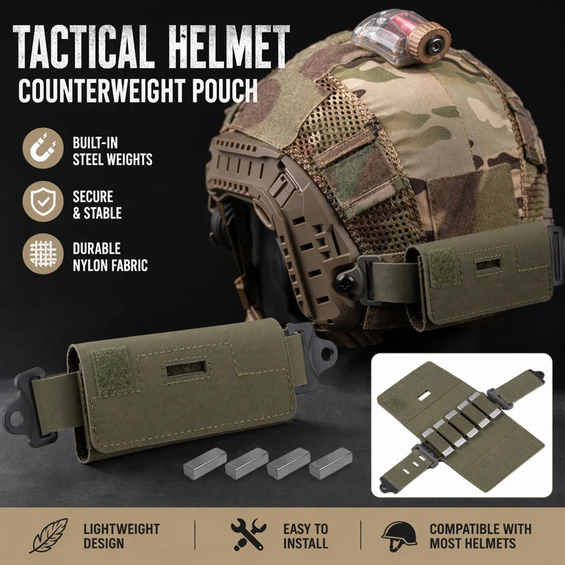 Tactical Helmet Balance Counterweight Pouch Hunting Combat CS Helmets Counterbalance Weight Bags with Five Counter Blocks
