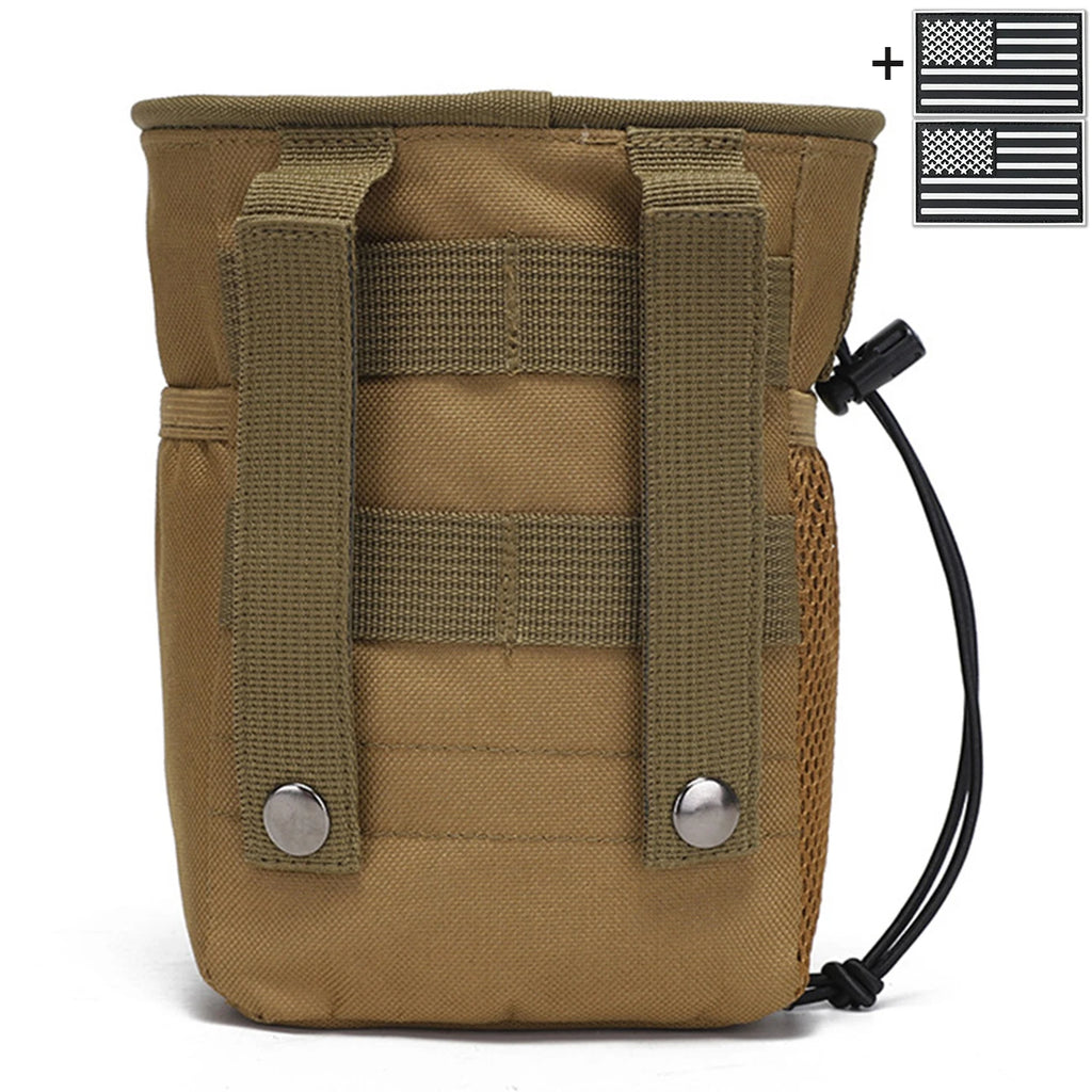Multi functional storage bag MOLLE waist bag outdoor EDC practical drawstring storage bag, fabric wear-resistant and durable
