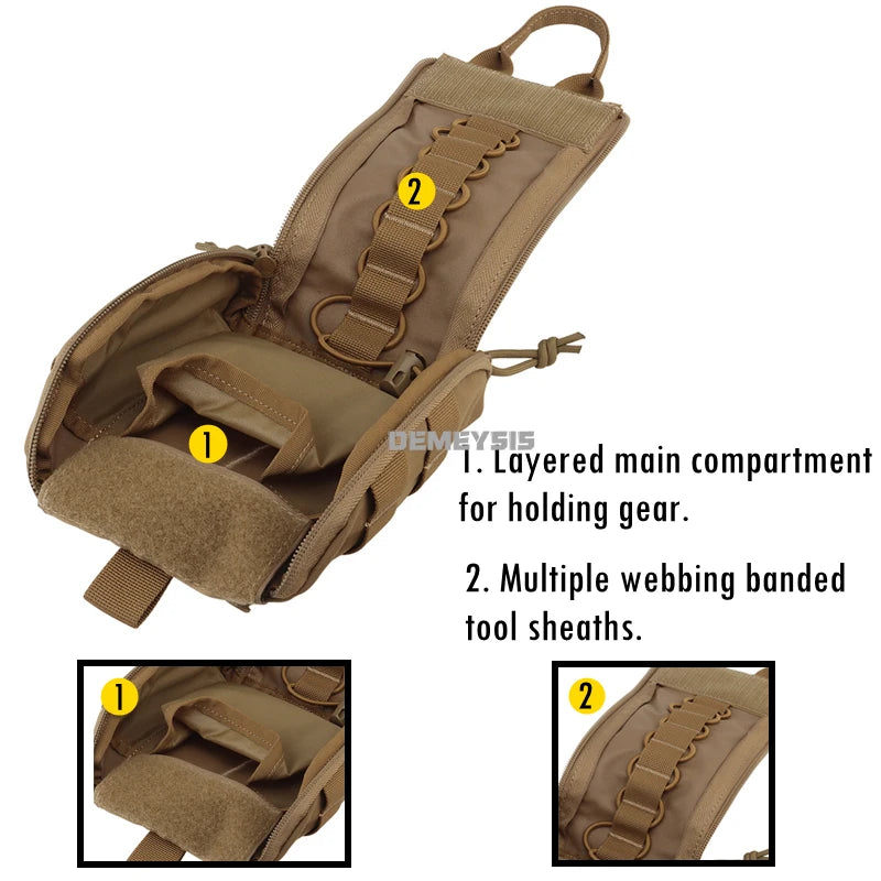 Tactical CS Medical Bag MOLLE First-aid Kit Survival Outdoor Hunting Emergency Bag Camping Kit Airsoft Combat Wargame EDC Pouch