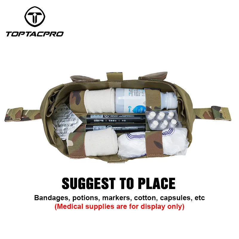 TOPTACPRO Tactical Medical Pouch Roll 1 Trauma EDC Pouch IFAK First Aid Kit Pouch 8531
