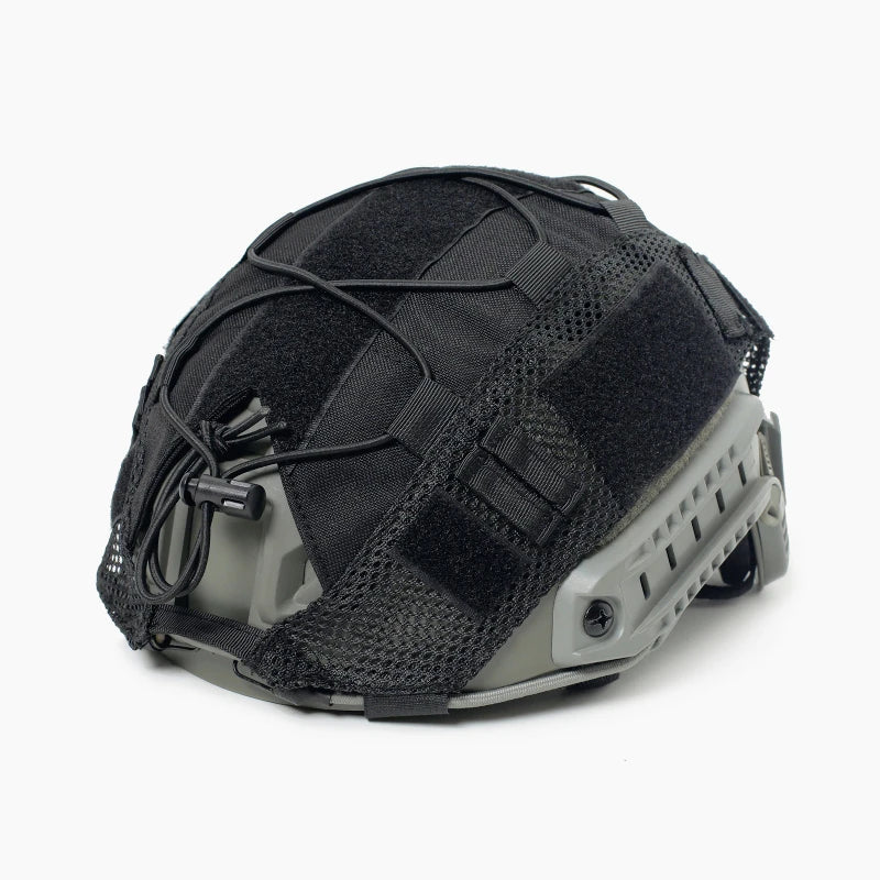Tactical Helmet Cover Camo Cloth Cover Airsoft Fast Helmet Nylon Loops & Shock Cord for Military-Without Helmet Fit for Airsoft