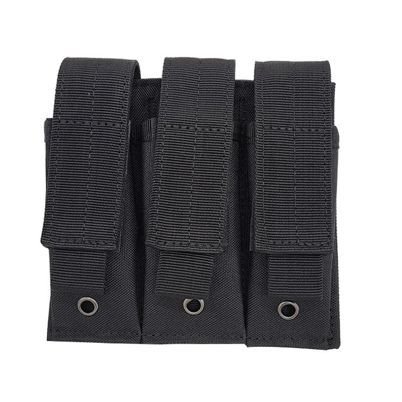 Molle Tactical Triple Pistol Mag Pouch Outdoor Open-Top Single Double 9mm Magazine Pouch Holder Case for GLM1911 92F CZ75