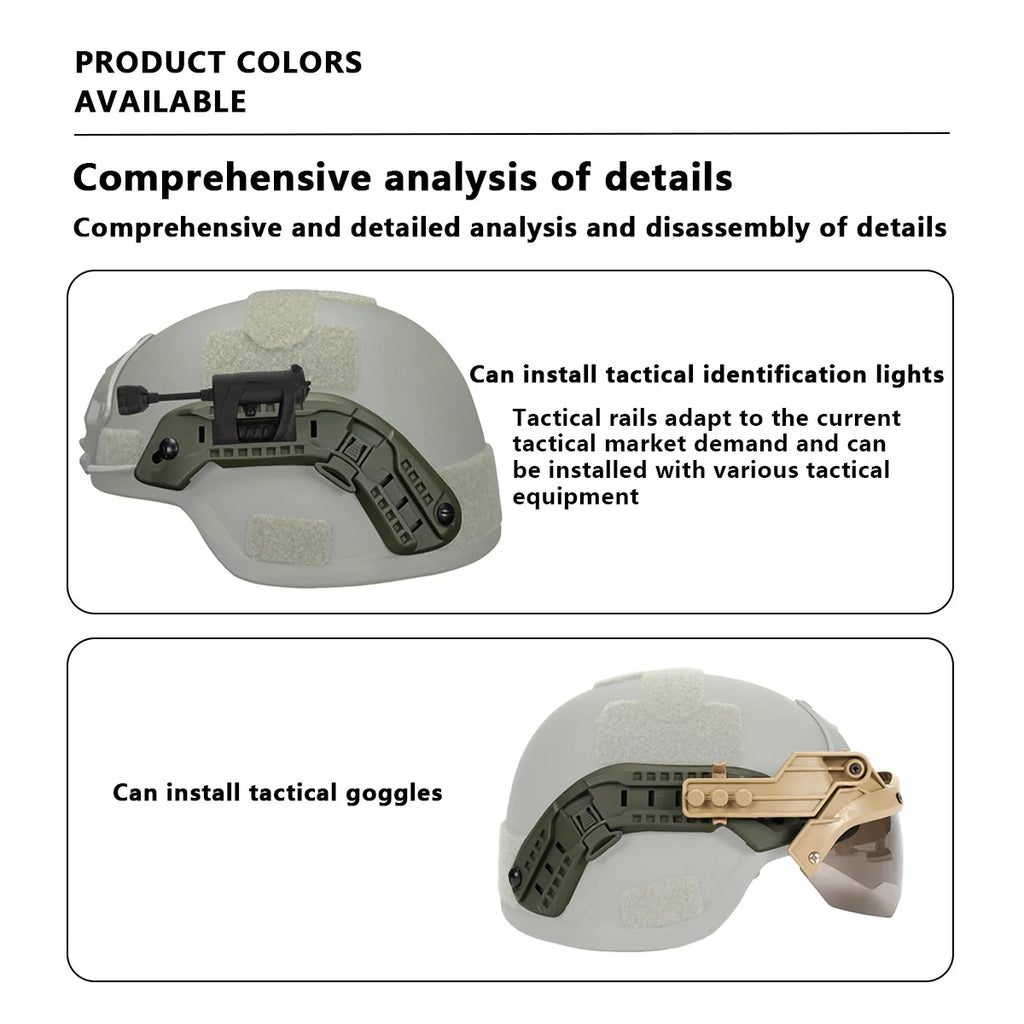 Tactical MICH2000 Helmet Side Guide Rail 1 Set ABS ARC Helmet Mount Installation Outdoors Hunting Helmet Accessories