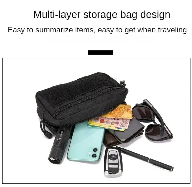 Tactical Molle EDC Pouch First Aid Kit Pouch Cell Phone Pouch Holder Waist Pack Emergency EMT Utility Tool Pouches Hunting Bags
