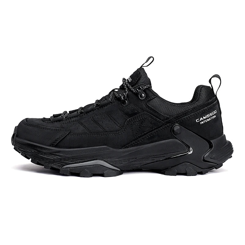 CAMSSOO Cow Leather Hiking boots Men waterproof hunting shoes travel shoes Ankle climbing wram Male casual mountian Sneakers