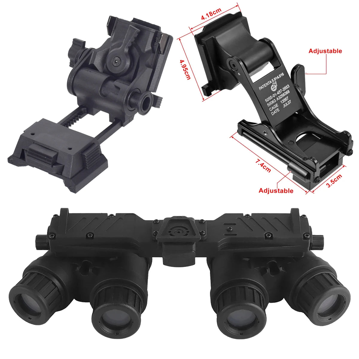 Tactical GPNVG18 L4G24 GPNVG 18 Night Vision Goggle PVS-14 NVG Mount Nylon Goggle Adapter NVG DUMMY Model Helmet Accessories