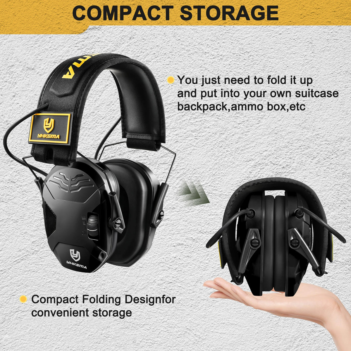 Tactical anti-noise Earmuff for Hunting shooting Noise reduction Electronic Hearing Protective Ear Protection Foldable