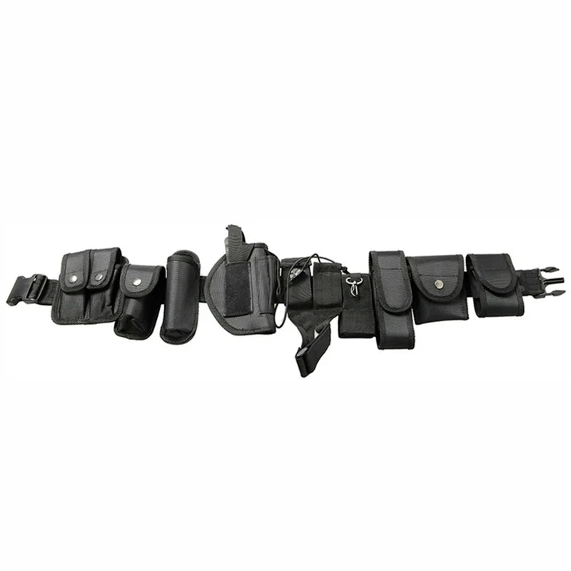 %#Outdoor Hunting Waist Belt Training Duty Security Equipment Ten piece Set Accessories Belt, Multi functional Nylon Belt