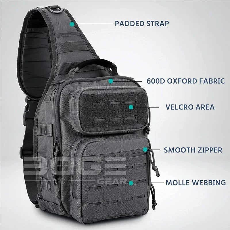 Outdoor Sling Shoulder Bags Rover Chest Pack for Hunting Hiking EDC Backpack Molle Assault Range Bag Fit for 9.7"Pad