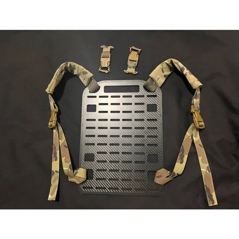 Tactical Carbon Fiber Quick Release Backboard Vest Backpack Carrier