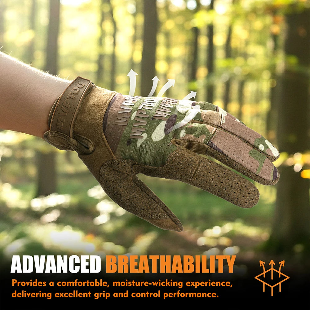 Hunting Gloves Men Touch Screen Breathable Lighweight Full Finger for Outdoor Tactical Sports Hiking Cycling Paintball Shooting