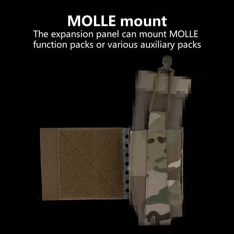 Outdoor Hunting vest chest hanging MOLLE TEGRIS board side panel Hook & Loop expansion side panel  hunting accessories