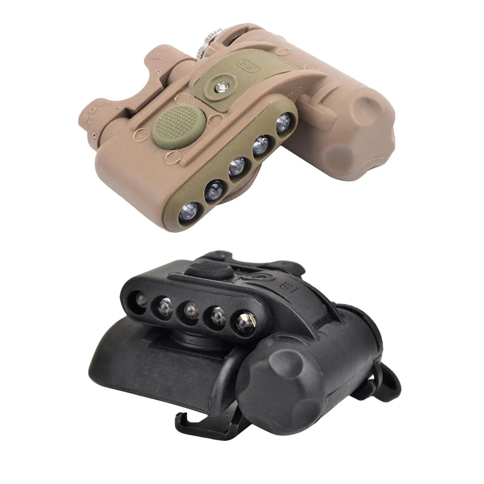 Helmet Flashlight Portable Waterproof Helmet LED Emergency Lights Signal LEDs with Storage Case, Mounting Rails Hardware