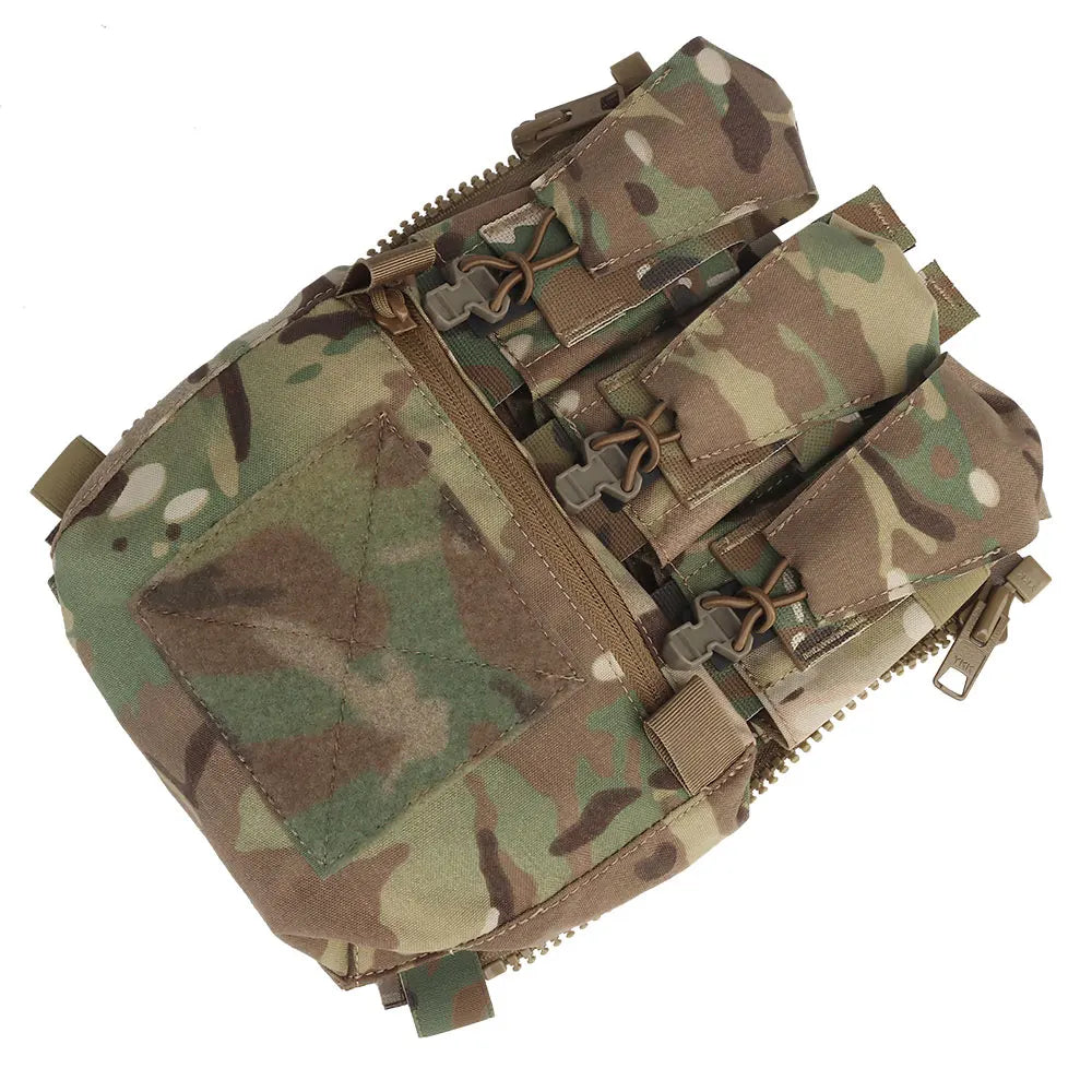 Tactical V5 Vest Backplate Back Panel with Triple Magazine Bags/Double Bag/ Water Pouch Hunting Plate Carrier Supplement Gear