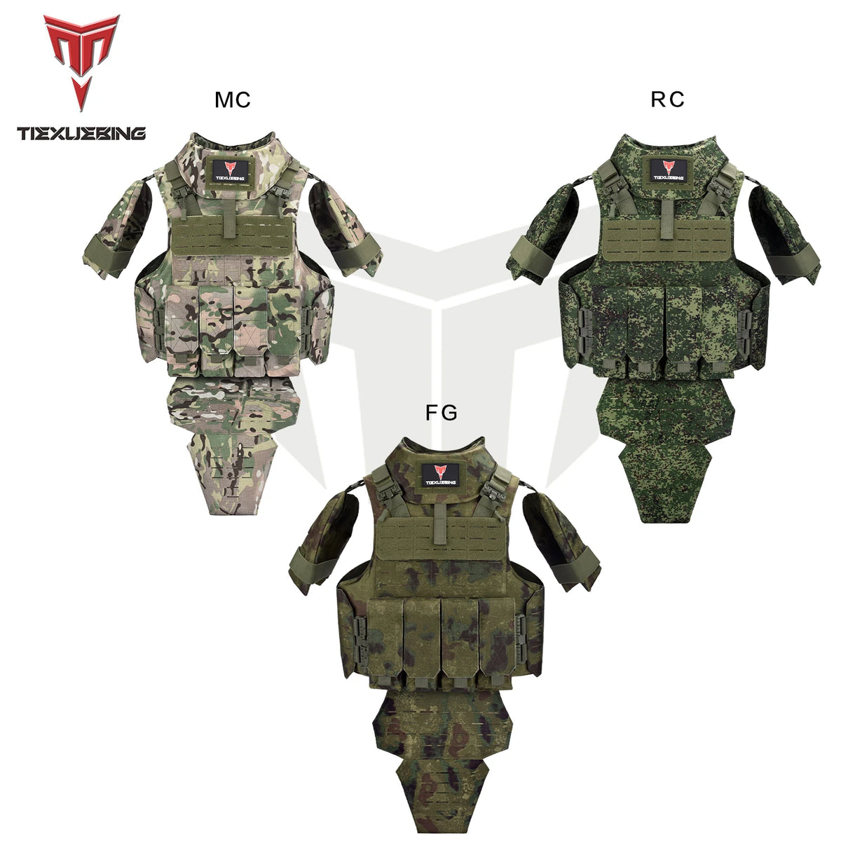 Tiexuebing 1000D Waterproof Wear-Resistant Outdoor Multi-Functional Laser Molle Module Full-Defense Tactical Vest
