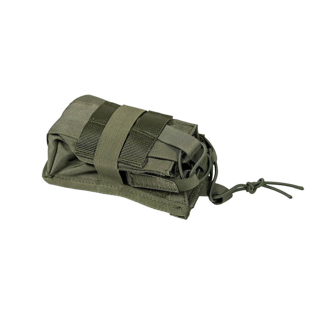 DOUBLE Mag Pouch - Open Top Quick Draw Dual Rifle Magazine Holder Tactical MOLLE Elastic Retention Pouch for Airsoft Hunting