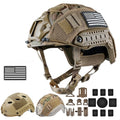 Airsoft Helmet, Fast PJ Type Tactical Paintball Helmet with Helmet Cover & Buffer Pads for Airsoft Paintball Cosplay Training