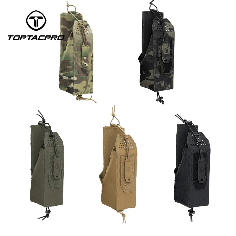 TOPTACPRO Tactical Radio Pouch For Walkie Talkie MOLLE MBITR PRC148 152 Radio Holster Tool Pouch 8533