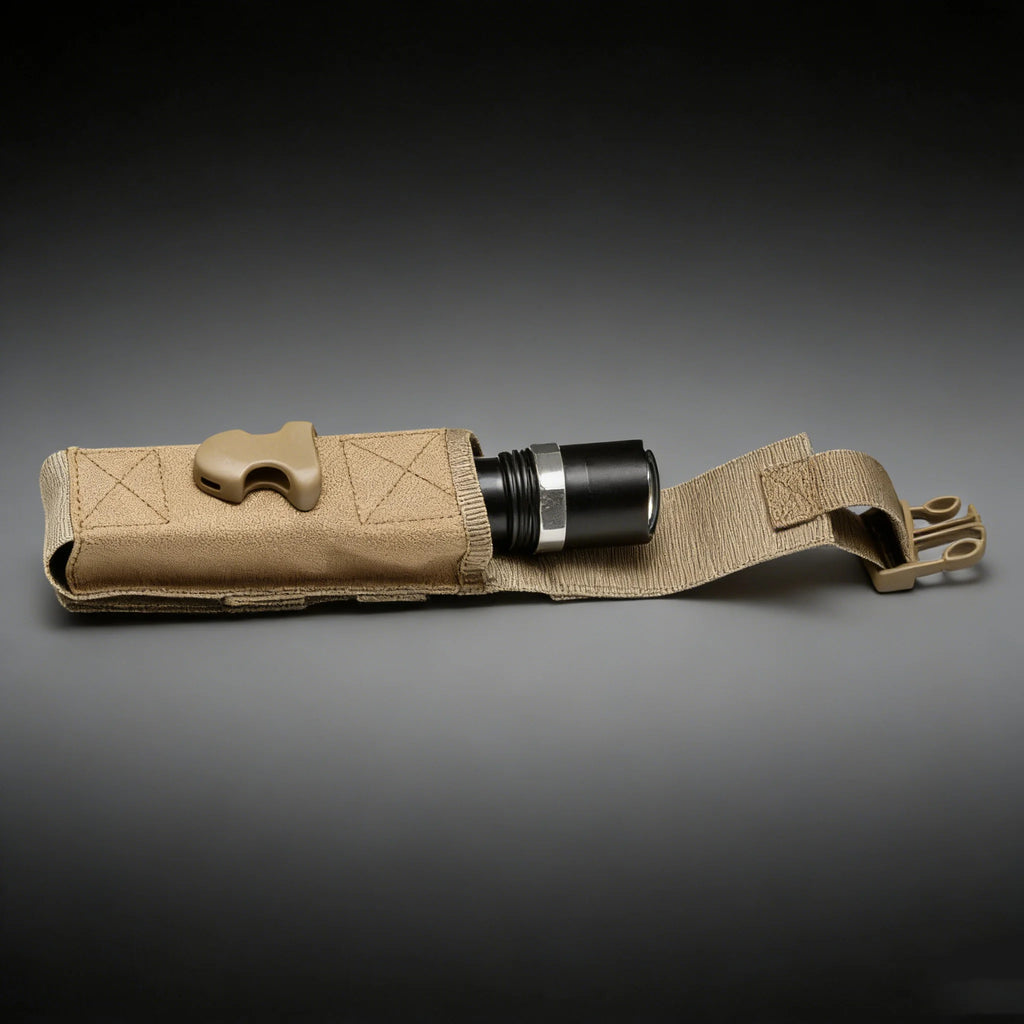 Molle Flashlight Pouch EDC Torch Holder Waist Bag Outdoor Camping Hiking Hunting Tool Organizer Multi-Purpose Scissor Case