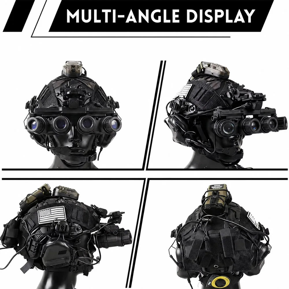 Men's Full Airsoft Combat Gear Set Combat Vest Set with PJ FAST Helmet for CS Wargame Paintball Cosplay Role Play Training