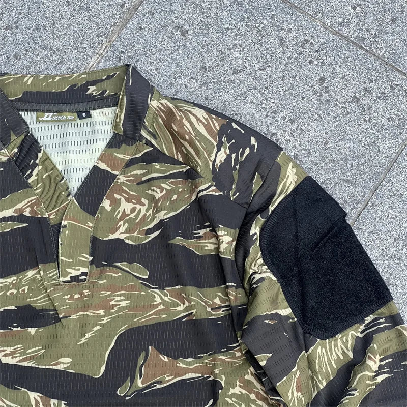 Long Shirt Velocity Style Rugby Shirt Quick Dry Breathable Tactical Long Sleeve T-shirt Hunting
