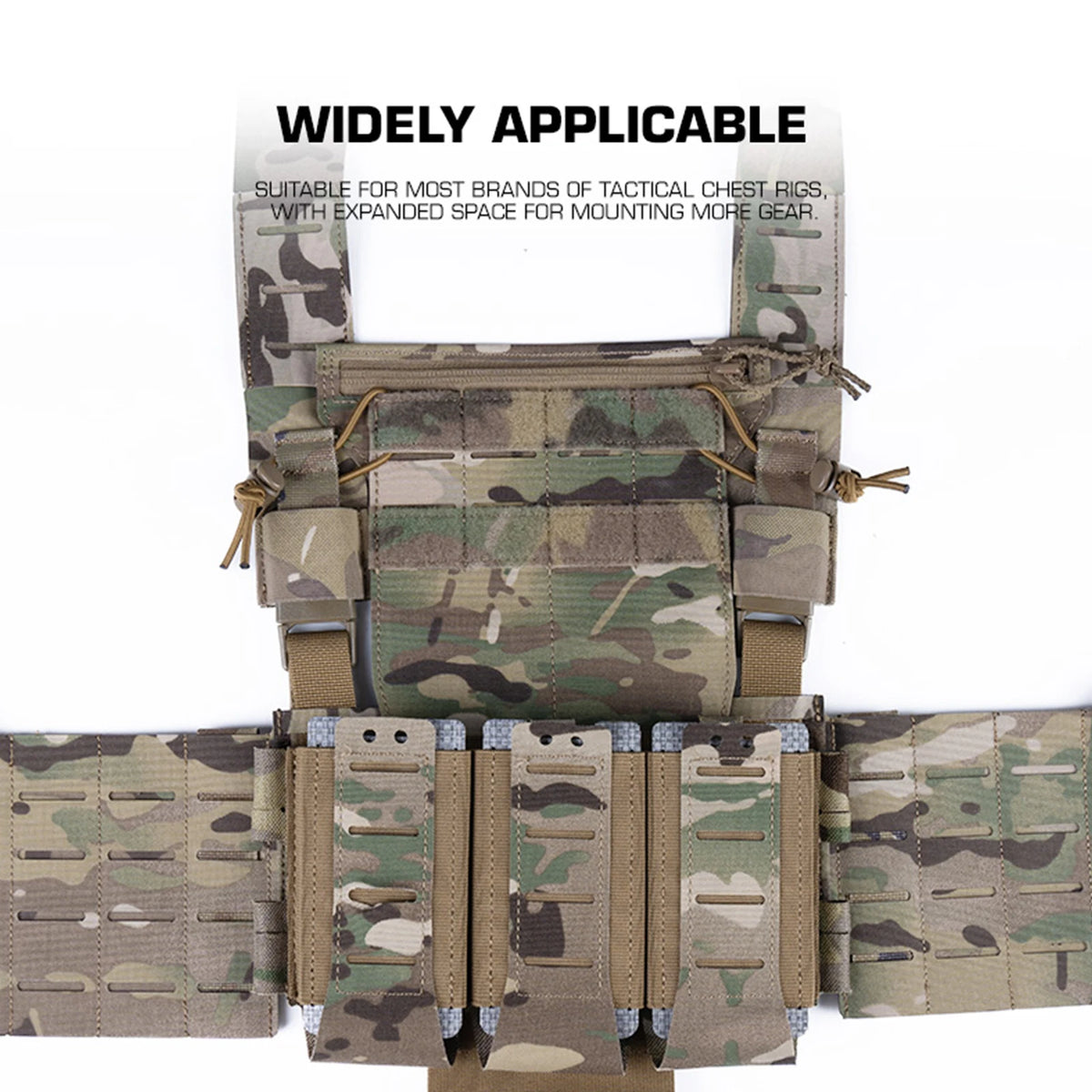 Tactic Chest Rig Multi-Layer Adjustable Molle Chest Rigs Tactic Chest Armor Management Panel for Navigation Phone Carrier