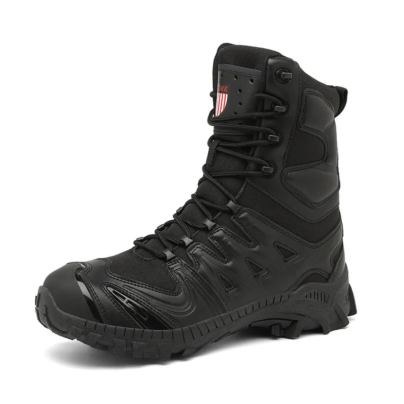 TopFight Big Size 46 45 Outdoor Hiking Boots Lace Up Mountaineering Shoes Unisex High Tube Motorcycle Rubber Men Desert Boots