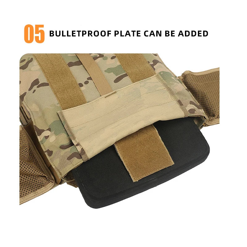Multifunctional Quick Release Tactical Vest Hunting Protective Vest Wear-resistant Outdoor Training Clothing