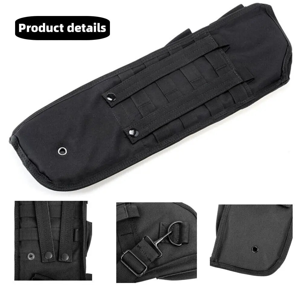 50cm/19.68inch Molle Tactical Shotgun Scabbard Rifle Gun Case Padded Carry Bag Outdoor Molle Air Gun Holster Protective Shoulder Bag Hunting Accessories